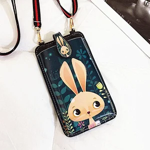 2020 New Mobile Phone Bag Cartoon Printing Casual Shoulder Bag Trendy Messenger Lady Bag