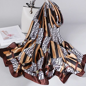 Factory Direct New Silk Scarf Female Mother Gauze Sunscreen Wild Scarf Summer Thin Long Shawl