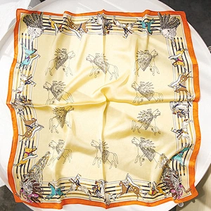 New small square scarf female professional decoration knight printed fashion luxury silk polyester square scarf
