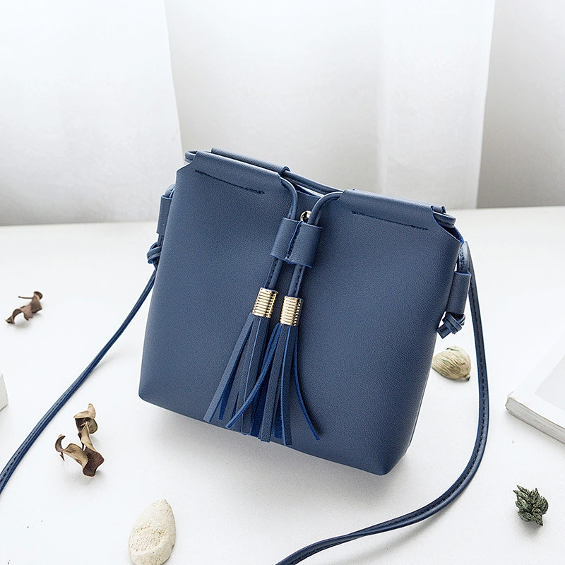 Fashion Womens Cheap Promotional Shoulder Crossbody Leisure Leather Tassel Messenger Bags