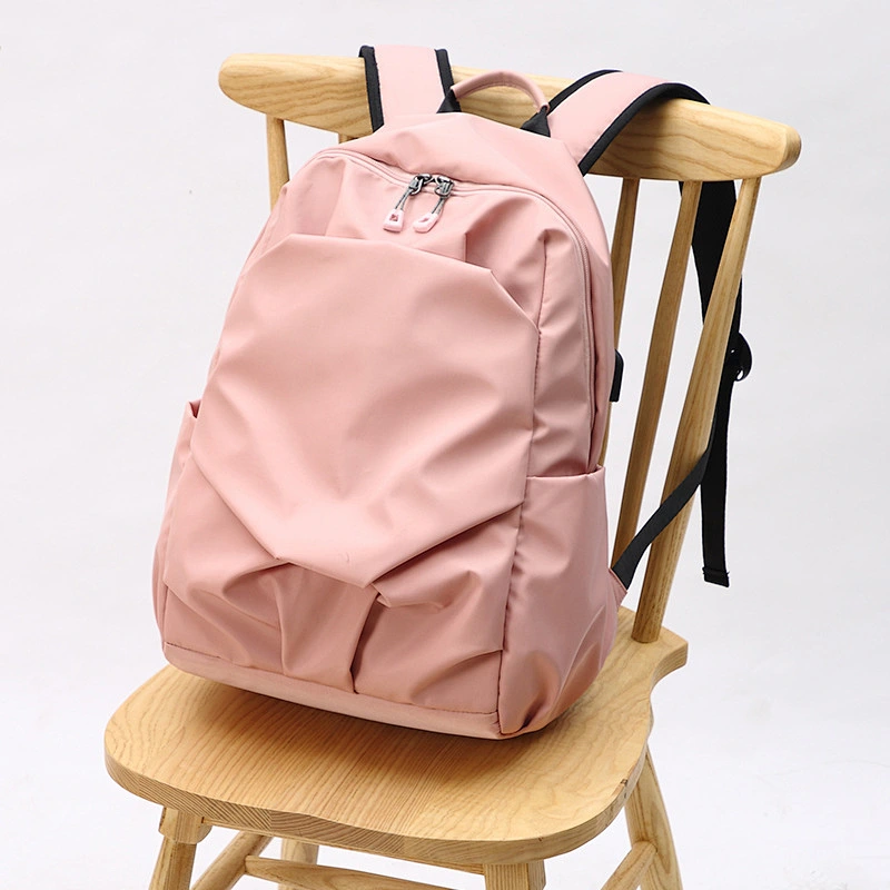 Travel Backpack Casual Oxford Spinning Backpack Laptop Bag Black Pink Personalized Fashion Bag
