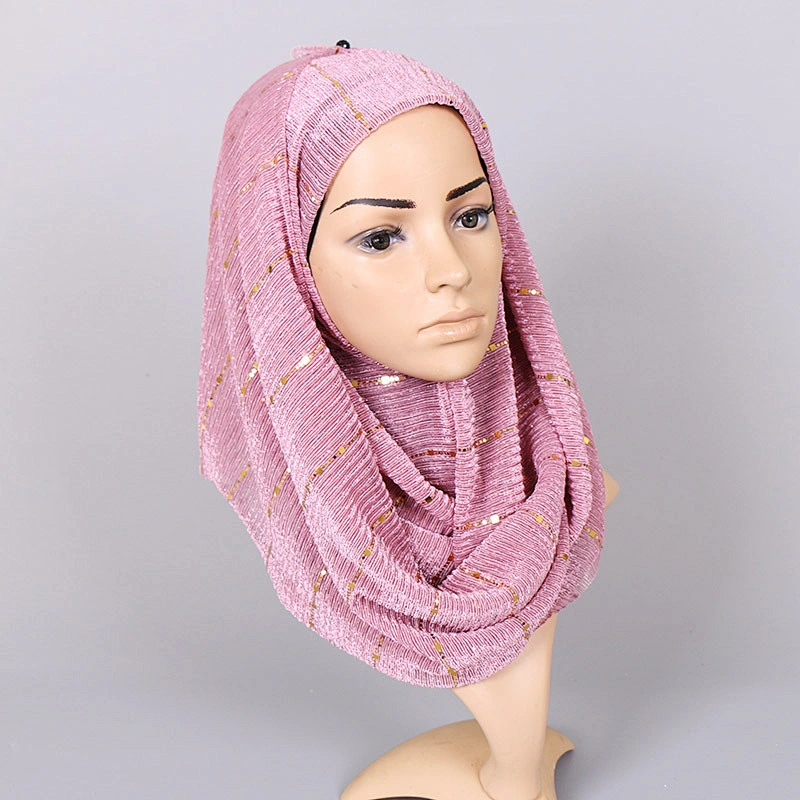 2020 Fall New Ladies Scarf Corduroy Sequined Scarf Headscarf Islamic Hijab Autumn Winter Headscarves