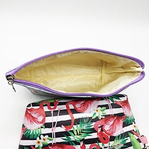2020 New Cartoon Owl Geometric Pattern Simple Cosmetic Bags Ladies PU Storage Bag Wallet Makeup Bags