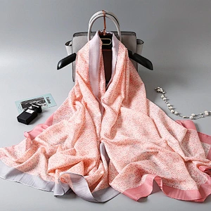 Fashion new female dual-use long air conditioning shawl silk satin shawl travel beach scarf shawl