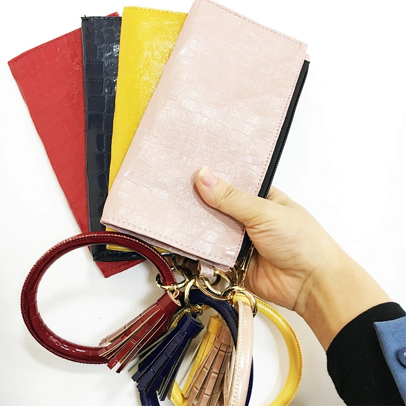 Beautiful Bracelet Hand Bag Women'S Fashion Clutch Bags PU Leather Bangle Purse Bags Keychain Wallets For Women