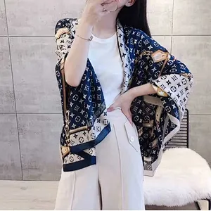 Factory Direct New Silk Scarf Female Mother Gauze Sunscreen Wild Scarf Summer Thin Long Shawl