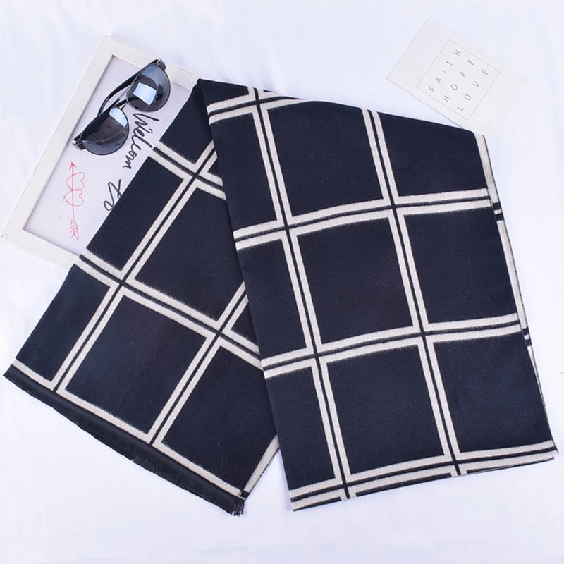 Hot Style Wholesale Autumn/Winter New British Plaid Cashmere Scarf Thick Warm Dual-Use Big Shawl