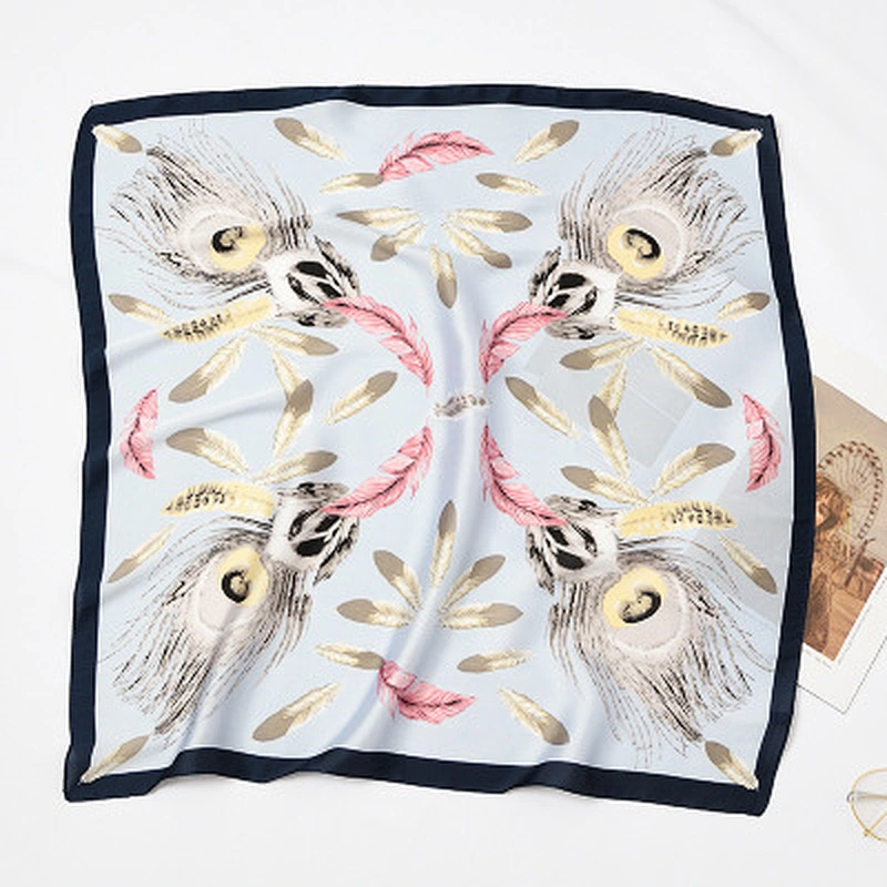 Scarf female 60x60cm small square sunscreen scarf female printed wild decorated square silk scarf