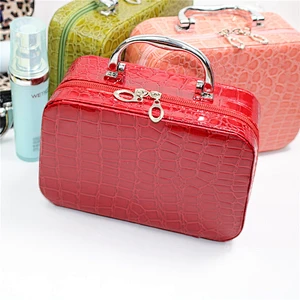 Mirror Stone Grain Portable Makeup Case Beautiful Storage Fashion Customized Logo Woman Cosmetic Box