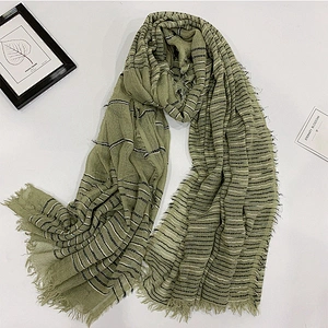 2020 Factory Wholesale Women Wool Blended Spring Autumn Simple Fashion Wild Feather Yarn Classic Scarf