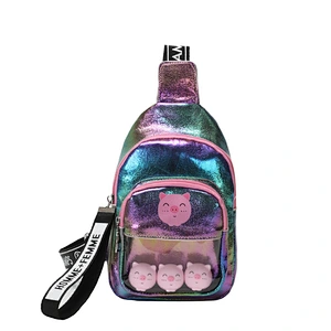 Fashion Holographic Leather Women Chest Bag Custom Design Laser Bag Sling Shoulder Bag