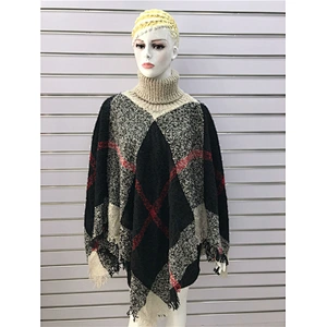 2020 New Wholesale Ladies Cape Shawl Autumn Winter Dual-Use Thick Plaid Scarf