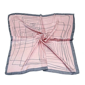70cm Small Square Scarf Silk Lady Silk Style Striped Polka Dot Professional Decoration Bag Printing Small Scarf