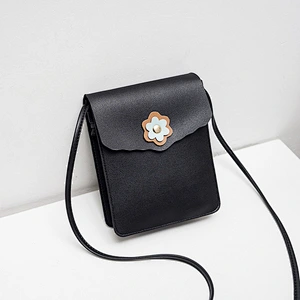 Fashion Retro Small Square Bag Flower Decoration Shoulder Bag Female Crossbody Bag