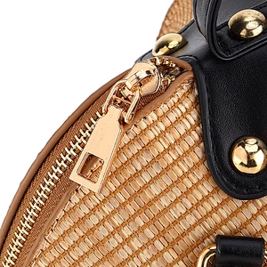 Vietnam Autumn Rattan Handmade Rattan Bag Straw Woven Bag, Bowknot Literary Beach Female Crossbody Bag