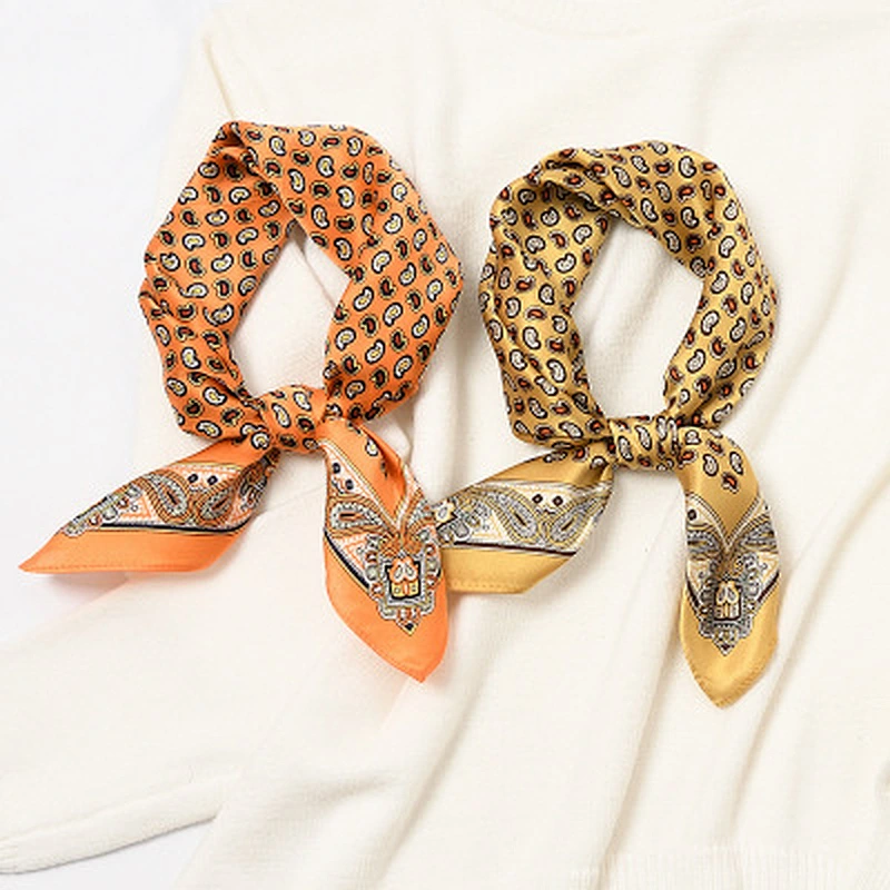Korean Style 53x53cm Small Square Scarf Wild Professional Flight Attendant Small Scarf Decorative Bandana Scarf