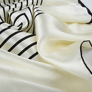 Wholesale Customized New Design Digital Printing Silk Scarf Head Accessories Big Square Satin Hijab Scarf