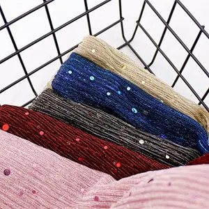 Sequined wild braided scarf 10 colors shimmer muslim women's head scarf