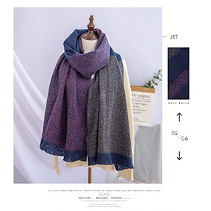 Factory Direct Hot Cashmere Scarf Autumn Winter New Color Matching Fringed Scarf Thick Warm Shawl