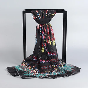 Wholesale scarf custom geometry chiffon scarves shawls multifunctional beach towels versatile scarves