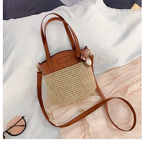 Ins Popular Small Straw Bag 2020 Woven Portable Female Vacation Rattan Bag Messenger Bag