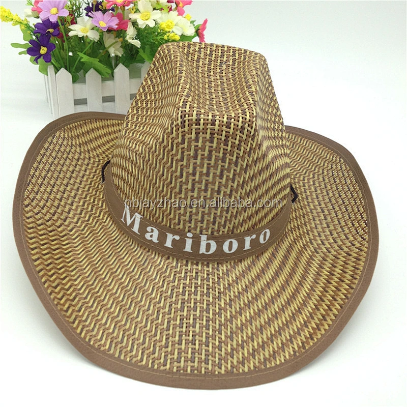 2020 Top sale Farmers wholesale cowboy mexican sombrero mat Wide brim grass straw hats