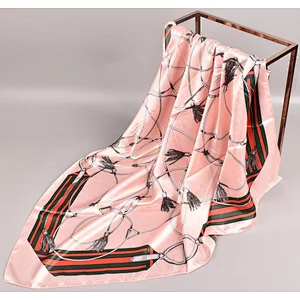 Popular Fashion Silk Scarf Trend Printing Women'S Shawl Can Be Customized