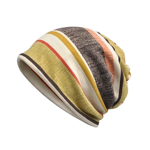 Spot Wholesale Scarf Hat Dual-Use Wild Striped Street Casual Fashion Warm Winter Beanie Hat