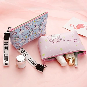 Creative Cute Girl Large Capacity Hand-Held Waterproof Travel Portable Cosmetic Bag Storage Bag