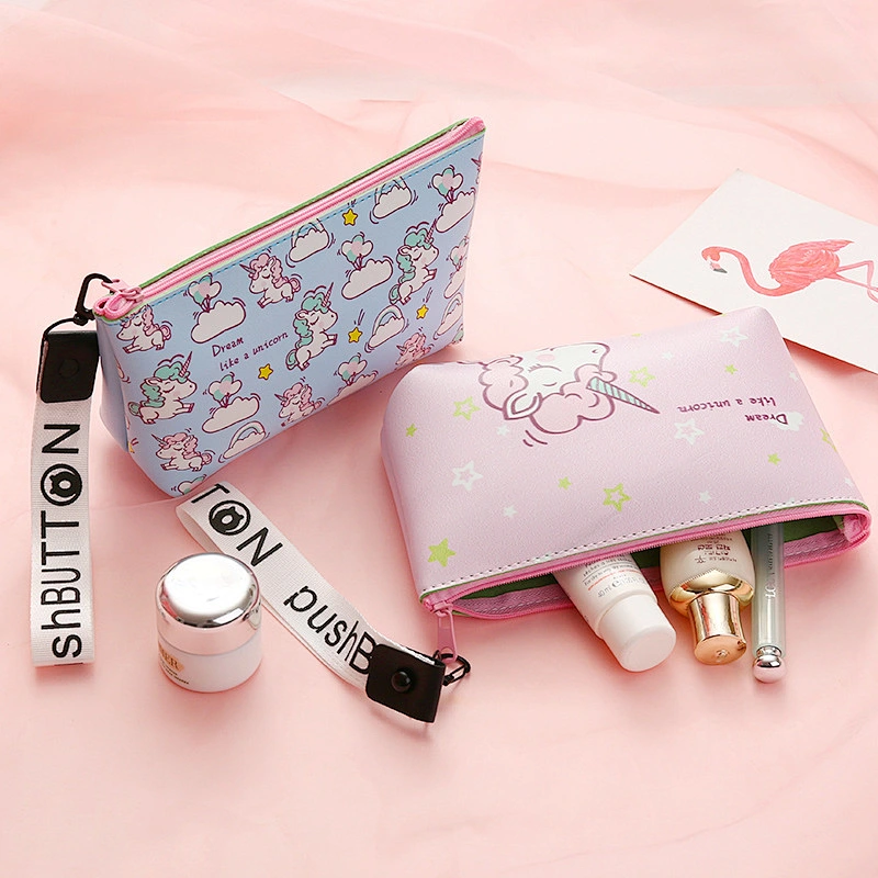 Creative Cute Girl Large Capacity Hand-Held Waterproof Travel Portable Cosmetic Bag Storage Bag