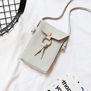 2020 New Ladies Mobile Phone Bag Solid Color Small Fresh Buckle Shoulder Bag Ladies Diagonal Handbag