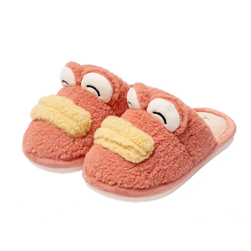 Children Little Girls Anti-Slip Cartoon Autumn Winter Plush Warm Indoor Floor Slipper Kids Home Shoes