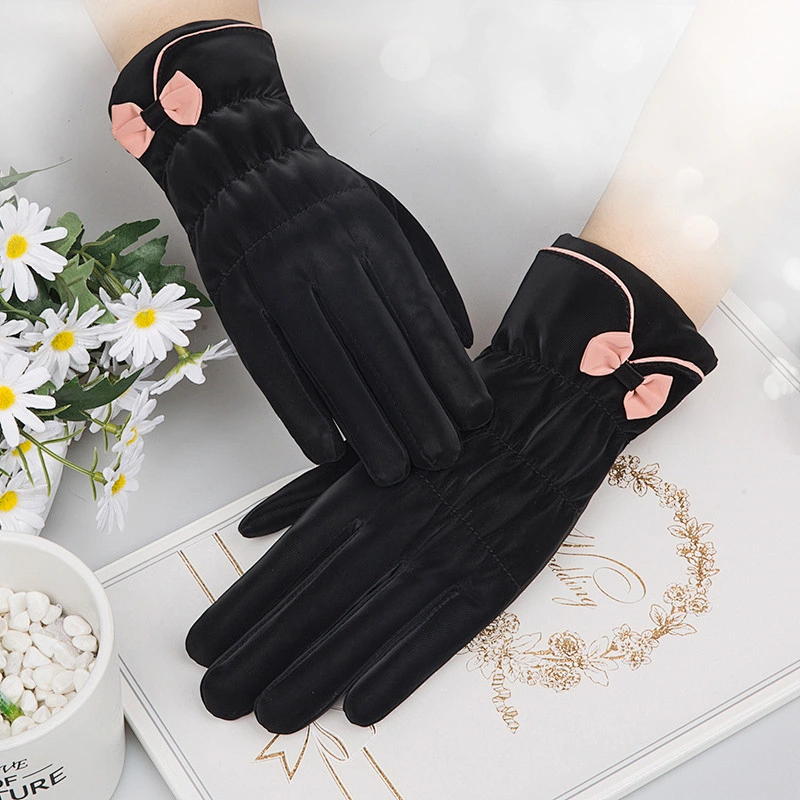 Factory Gloves Ladies Winter Plus Velvet Warm Touch Screen Gloves Thickened Ski Sports Skin Feeling Student Gloves