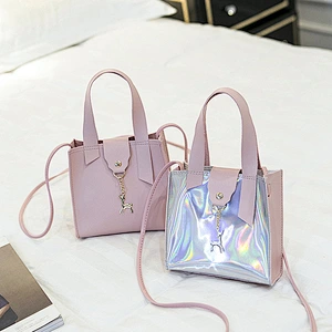 Shining Laser PU Single Shoulder Women Leather Handbags Holographic Crossbody Bag