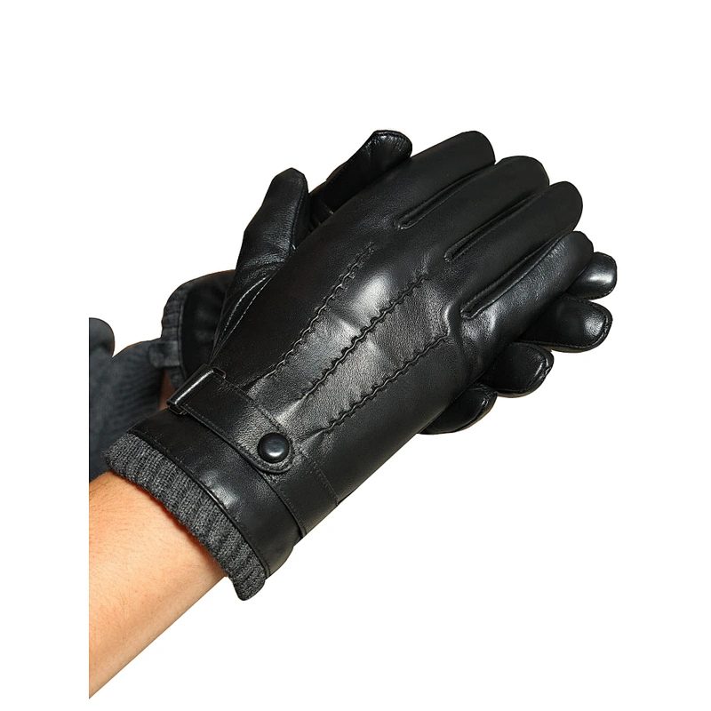 Man winter high quality leather gloves touch screen gloves winter Cycling Leather Gloves
