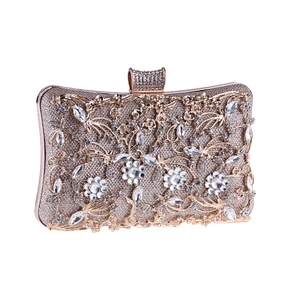 Chi Belle embroidery beaded black woman vintage evening clutch bag wedding custom purse