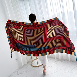 2020 New Product Cotton And Linen Ethnic Scarf Travel Silk Scarf Oversized Decoration Sunscreen Beach Long Shawl