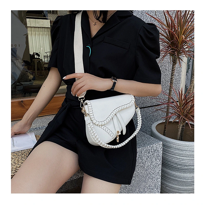 Women's high quality double strap PU leather shoulder bag 2021 fashion shoulder bag women's saddle bag