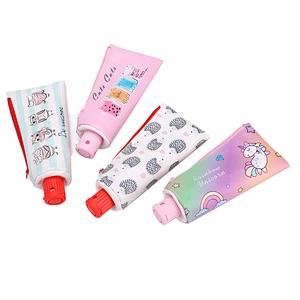Korea Cute Cartoon Creative Pencil Case With Pencil Sharpener Toothpaste Shape Personality Storage Stationery Bag