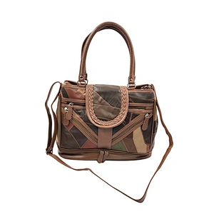 2020 New Arriving WMS 3 Bags Compartment Patch Leather Crossbody Vintage Woman Leather Handbags Set