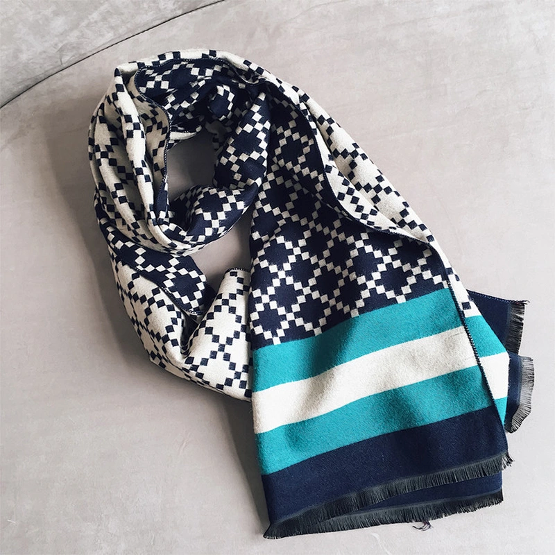 Lady Cashmere Scarf Plaid Shawl Women Pashmina Scarf Shawl Warm Cashmere Plaid Air Conditioning Shawl