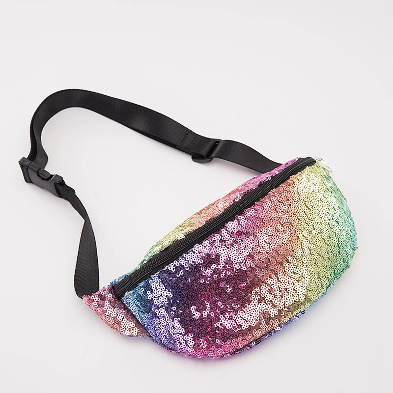 Mermaid Colorful Sequin Women'S Bag, Sports Leisure Waist Bag, Multi-Function Large Capacity Waist Bag Wholesale