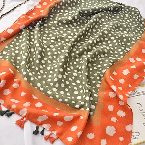 Korean Version Scarf Ladies New Wild Border Color Matching Shawl Fashion Student Small Clouds Tassel Dual-Use Scarves