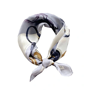 Hot sale 2020 new 55cm carriage printed silk square scarf women plain