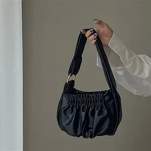 2020 New French Cream Color Handbag Fold Cloud Bag Underarm Bag Shoulder Crossbody Bag