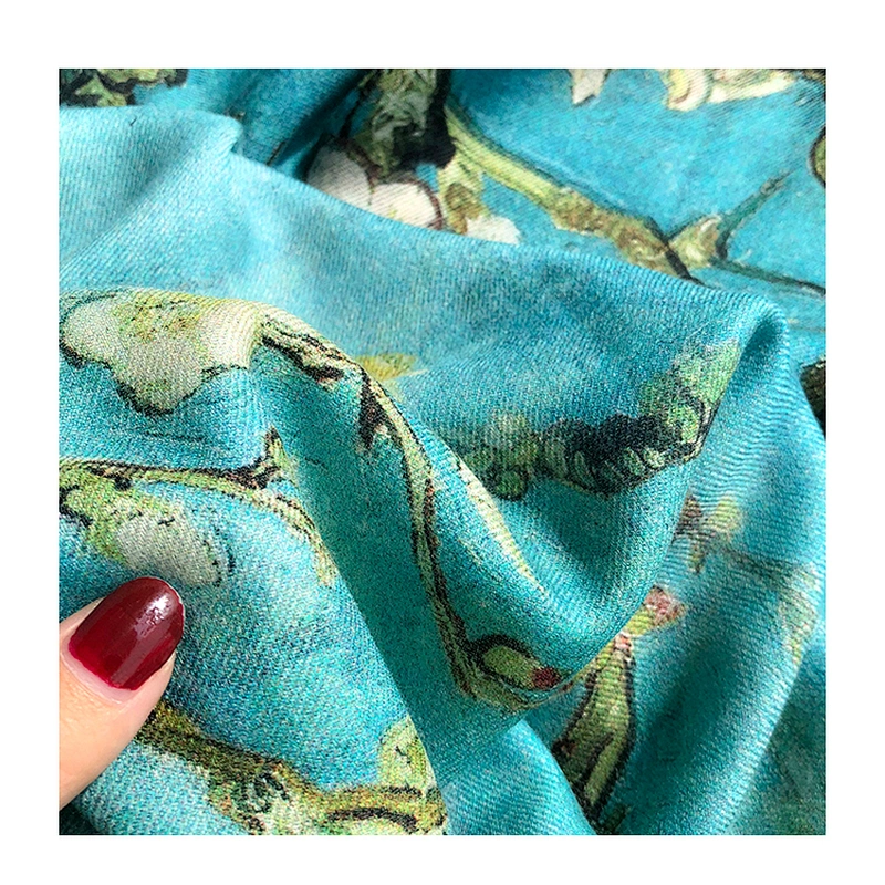 2020 Autumn Winter Cashmere Scarf Famous Painting Printing Outdoor Keep Warm Elegant Women Elegant Cashmere Shawl