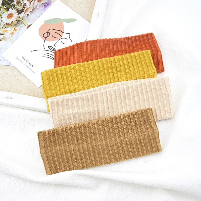 Euramerican Stretch Vertical Knit Woolen Headband Parent-Child Hairband Sports Yoga Hair Accessories Hair Band