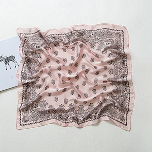 Ladies Silk Scarf Autumn Winter Korean Wild Professional Cashew Flower Small Square Scarf Decoration Work Scarf