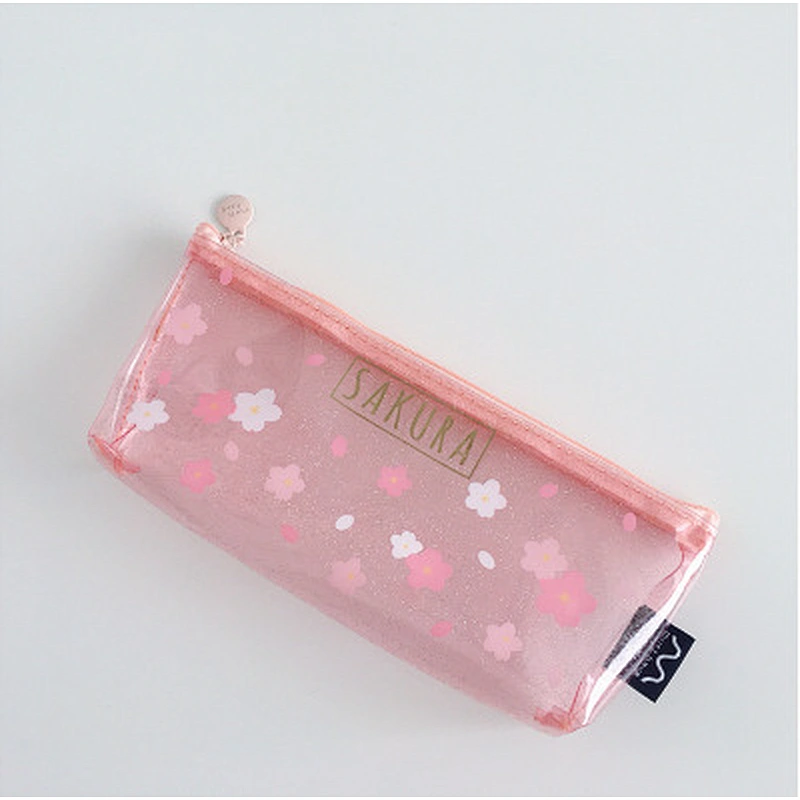Simple Harajuku Style Student Girl Transparent Pencil Case Large Capacity Stationery Bag Pencil Case