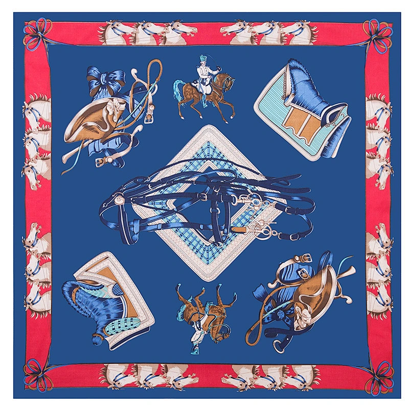 Silk scarves 70 * 70cm small square scarf horse printed lady silk wild square scarf